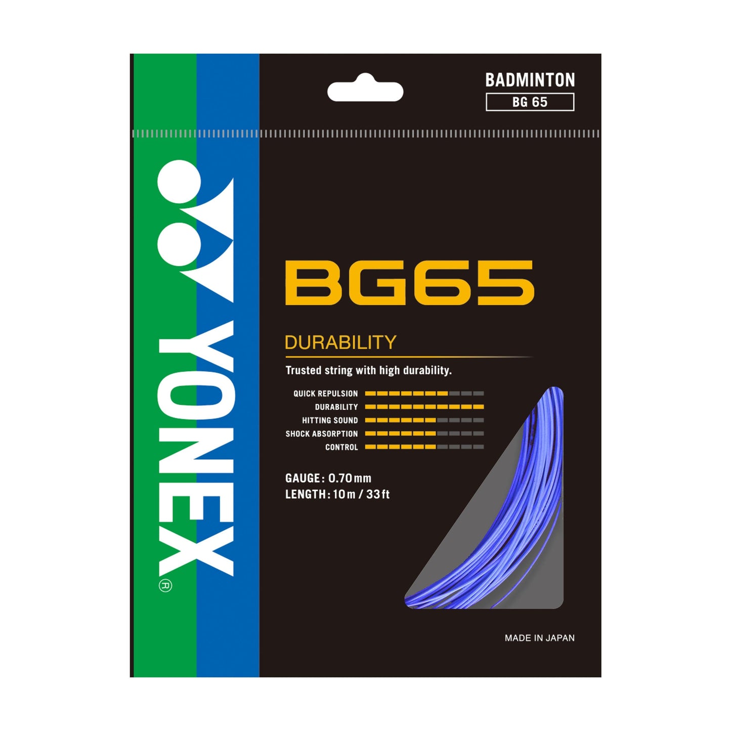 YONEX BADMINTON GUT #BG 65 AMBER