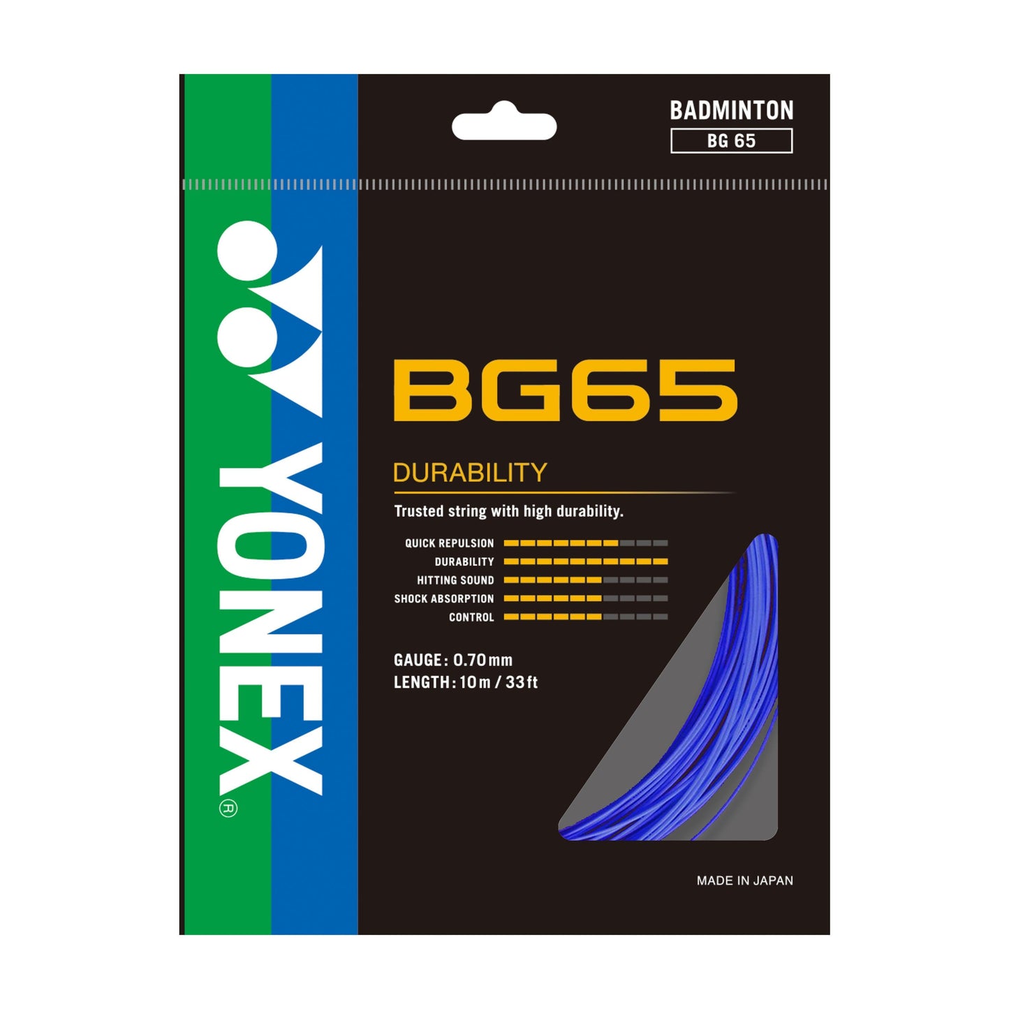 YONEX BADMINTON GUT #BG 65 AMBER