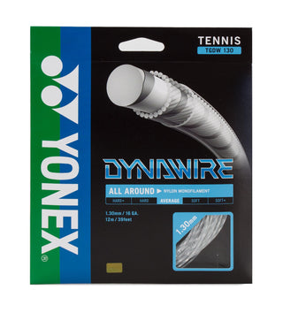 YONEX TENNIS STRINGS DYNAWIRE 130 TGDW130 WHITE/SILVER 12M B