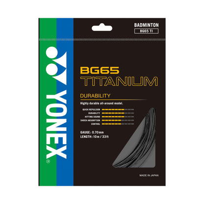 YONEX BADMINTON GUT #BG 65 TITANIUM BLACK ZZZZ