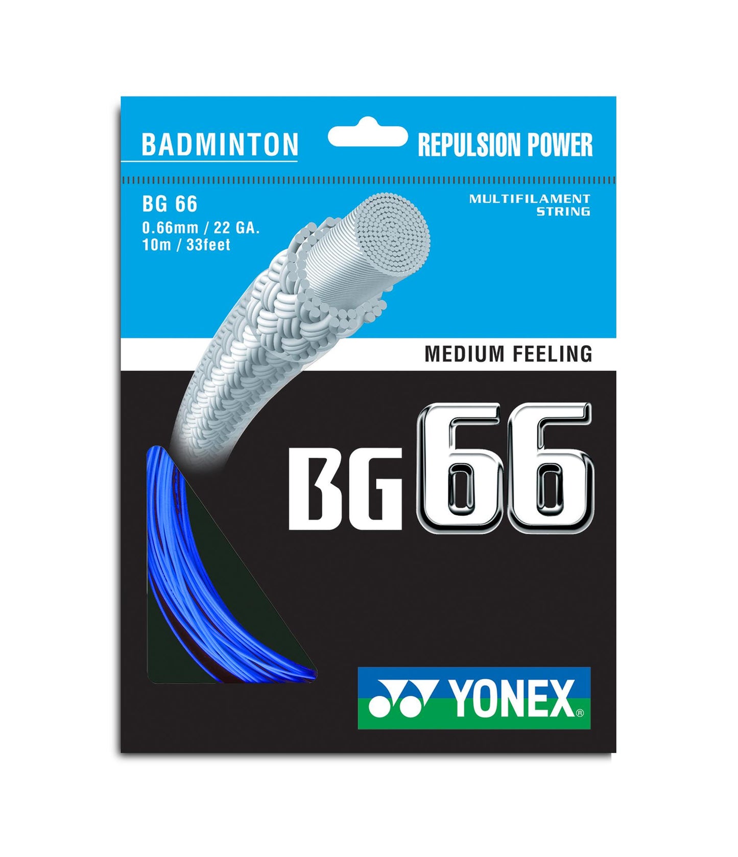 YONEX BADMINTON GUT #BG 66 BLACK