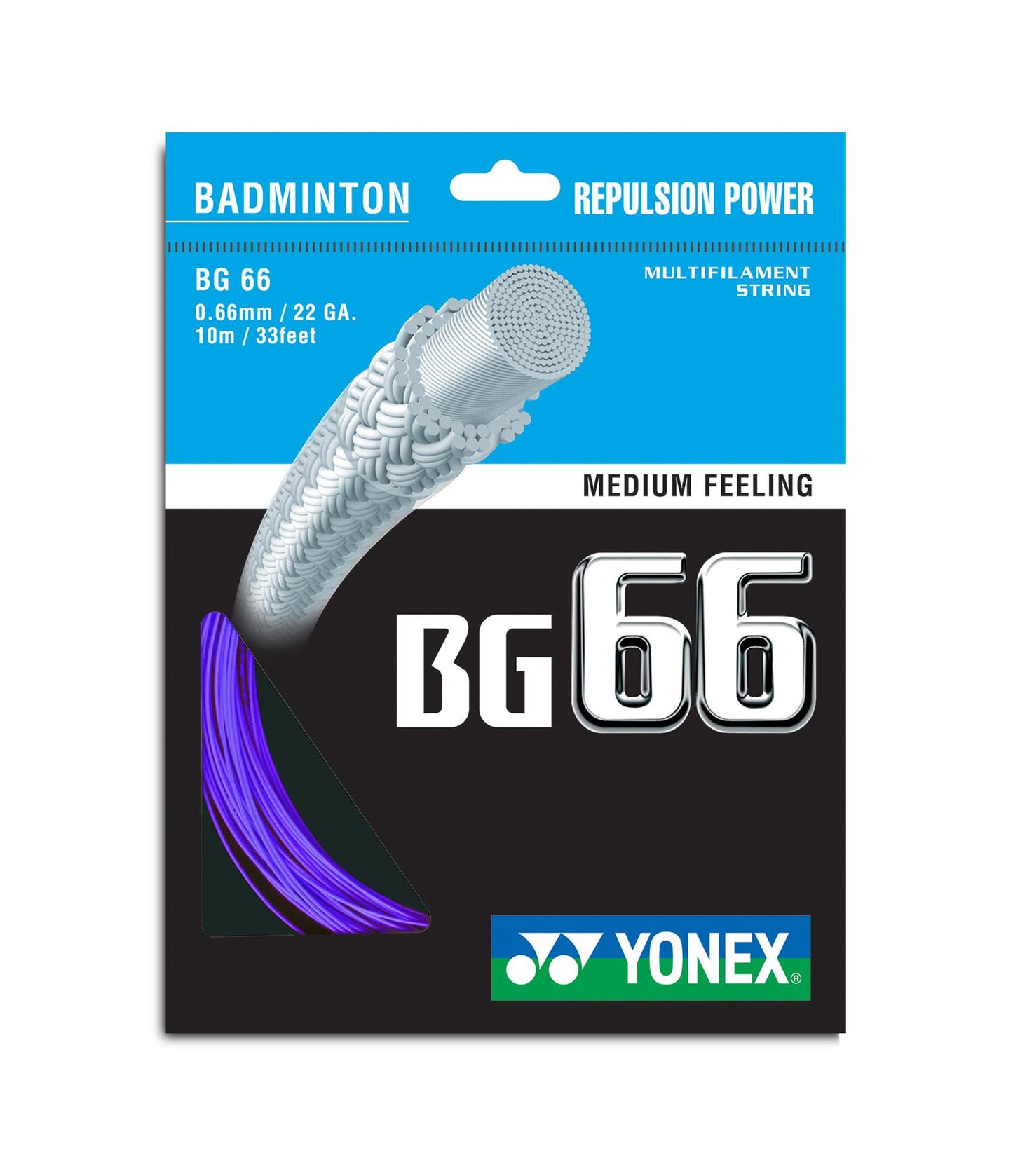 YONEX BADMINTON GUT #BG 66 BLACK