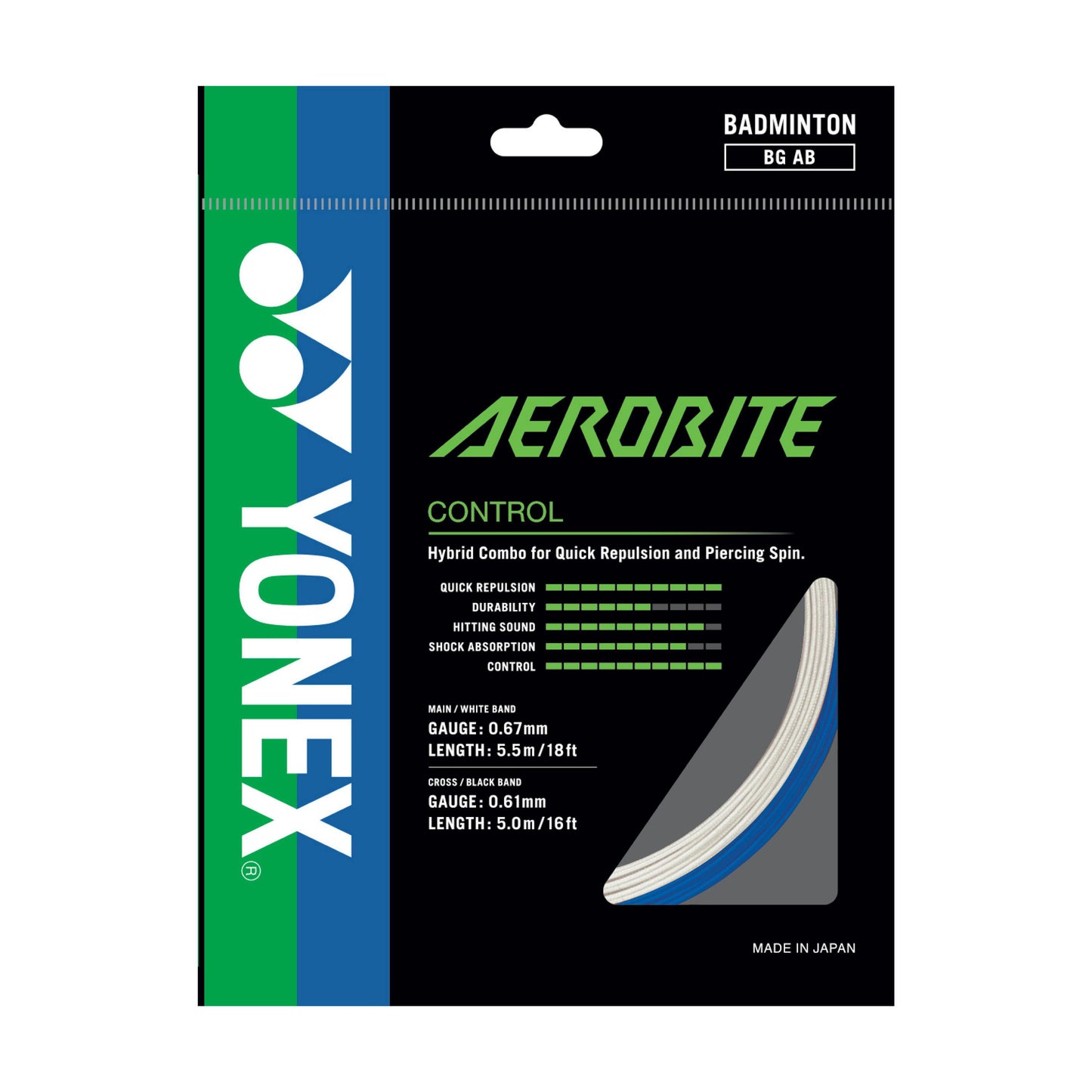 YONEX BADMINTON STRING # BG-AB WHITE/BLUE ZZZZ