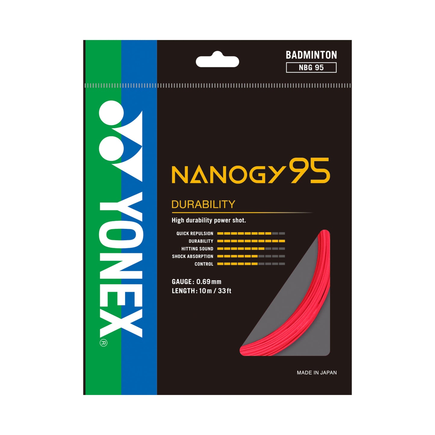 YONEX BADMINTON STRINGS # NBG95 BLUE/GREEN ZZZZ