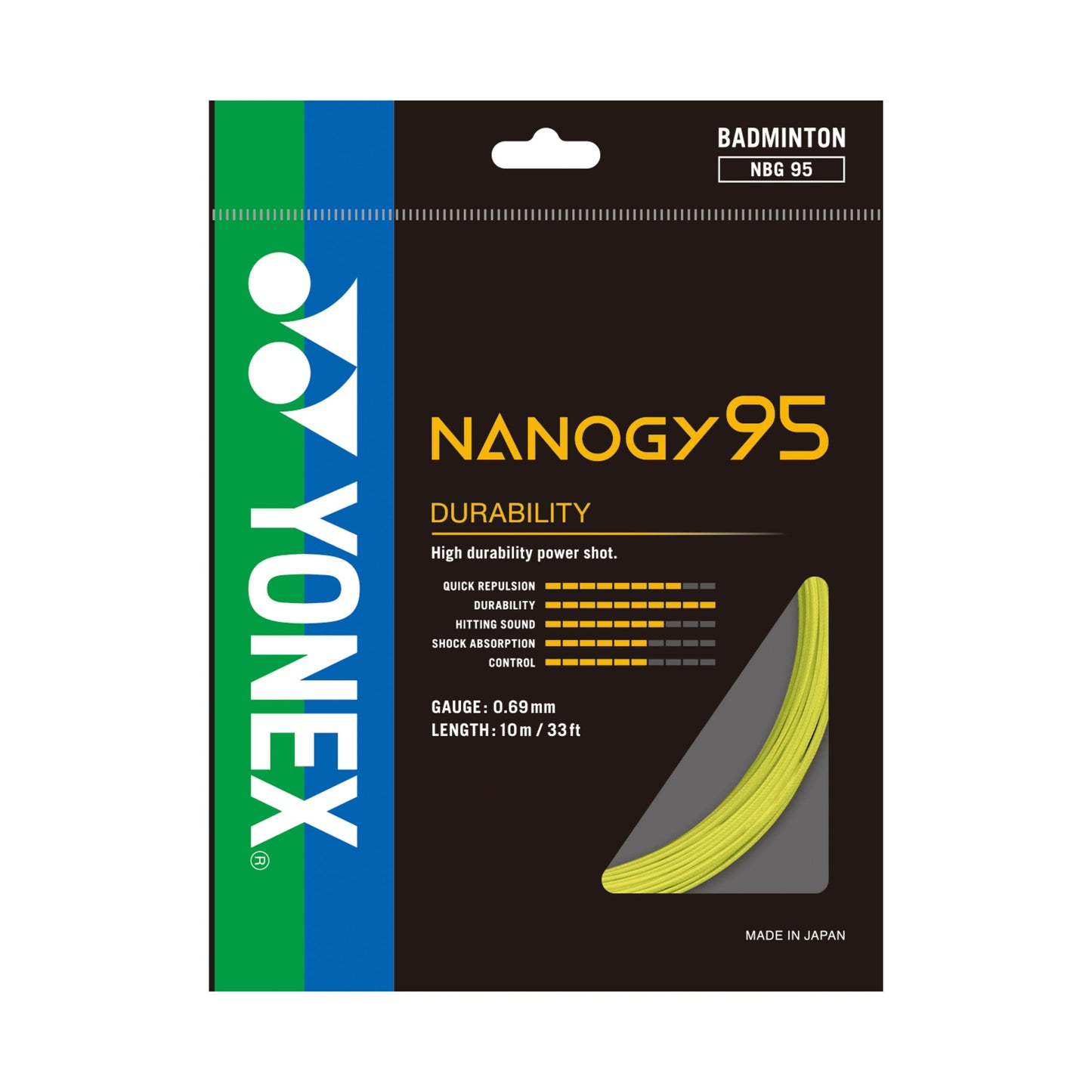 YONEX BADMINTON STRINGS # NBG95 BLUE/GREEN ZZZZ