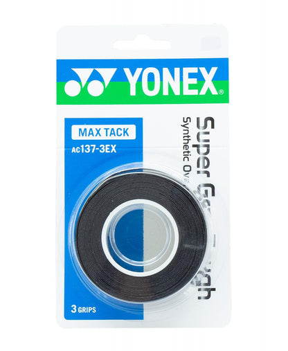 YONEX GRIPS - SUPER GRAP TOUGH(3WRAPS) # AC137-3EX BLACK ZZZ