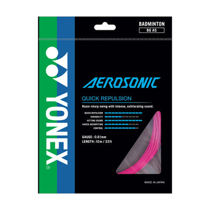 Yonex Badminton String AERO SONIC BG-AS BRIGHT PINK 10 M