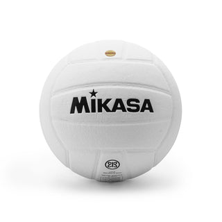 MIKASA SYNTHETIC LEATHER VOLLYBALL, S#5, ALL WHITE VWL210S -