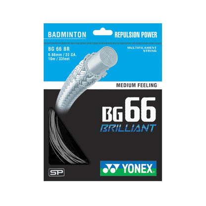 YONEX BADMINTON NYLON STRING (10M) # BG66BR BLACK ZZZZ