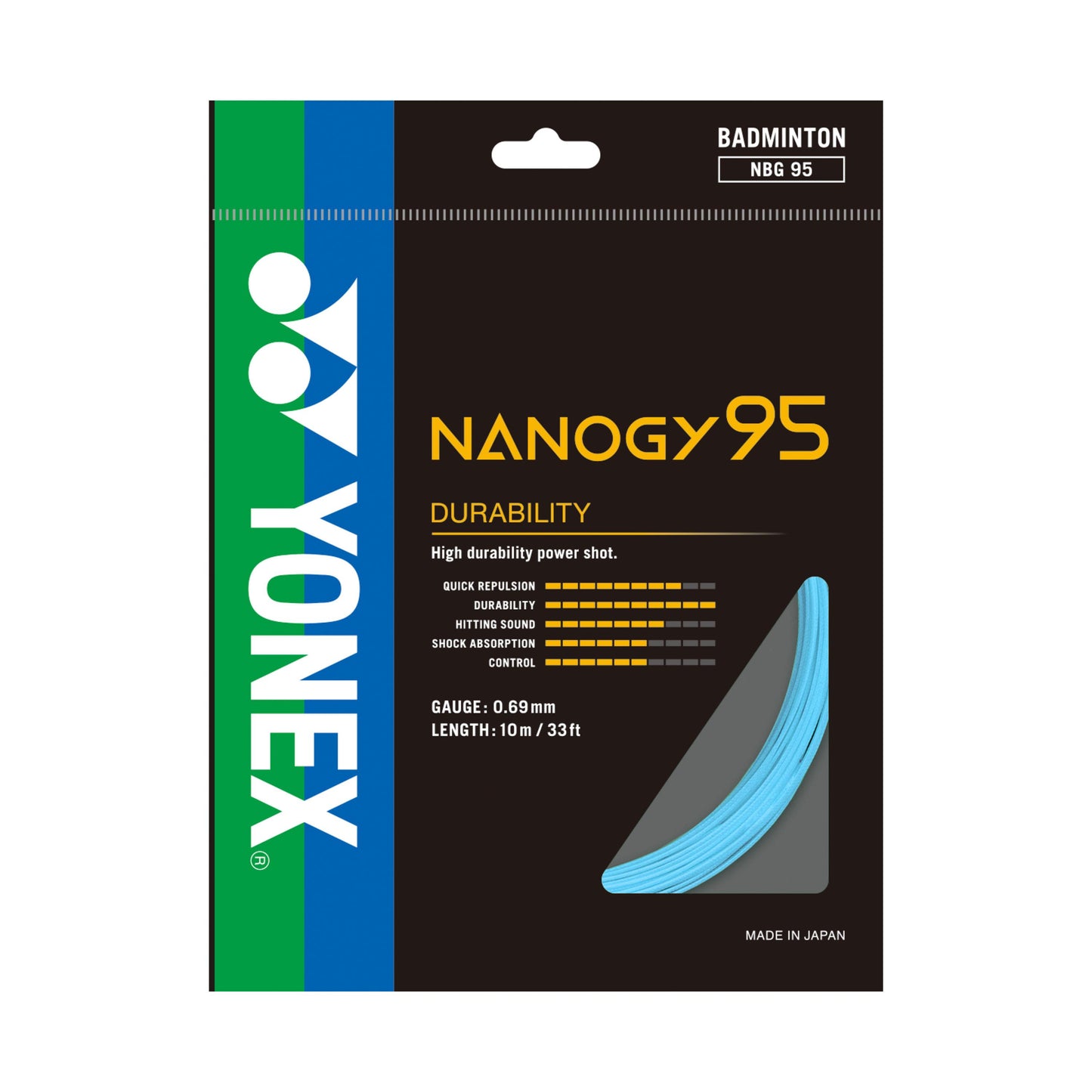 YONEX BADMINTON STRINGS # NBG95 BLUE/GREEN ZZZZ
