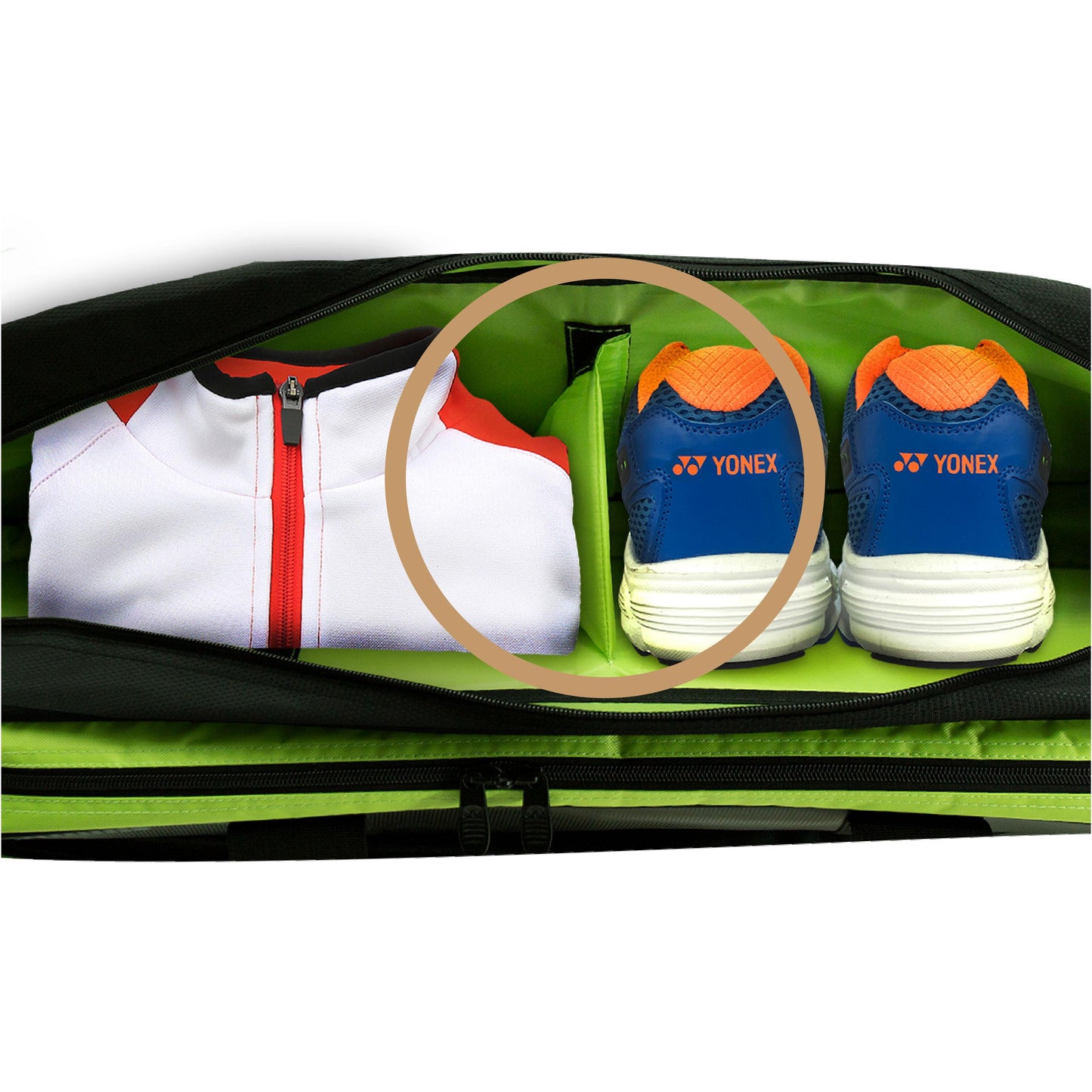 YONEX SPORTS BAG # SUNR LSQ10MS2 BT6-S BLACK/LIME ZZZZ