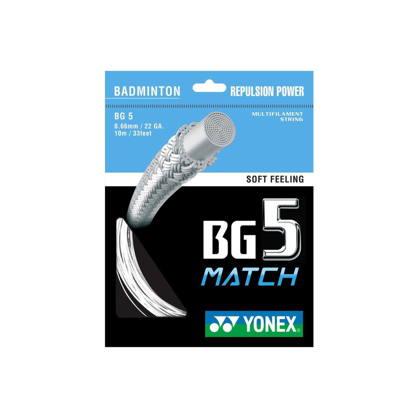YONEX BADMINTON GUT # BG-5 MATCH BLACK