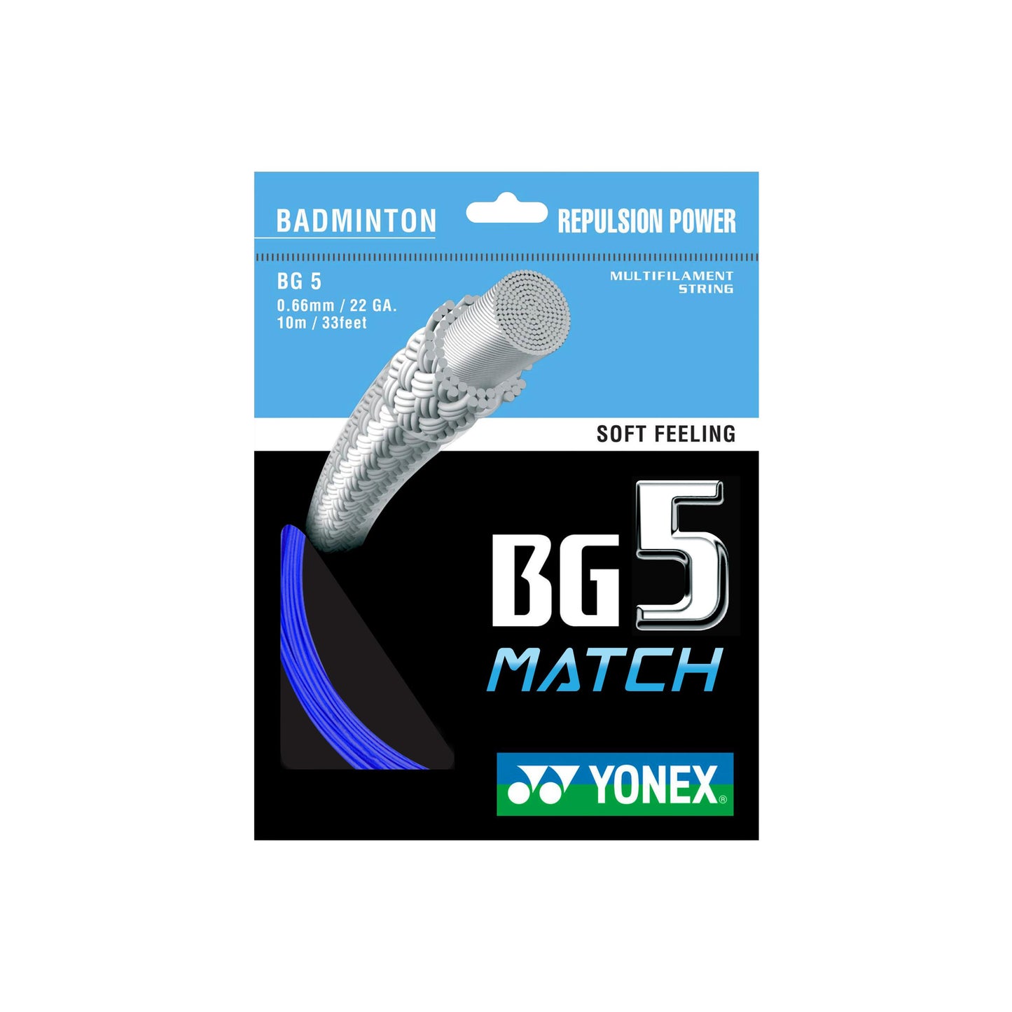 YONEX BADMINTON GUT # BG-5 MATCH BLACK