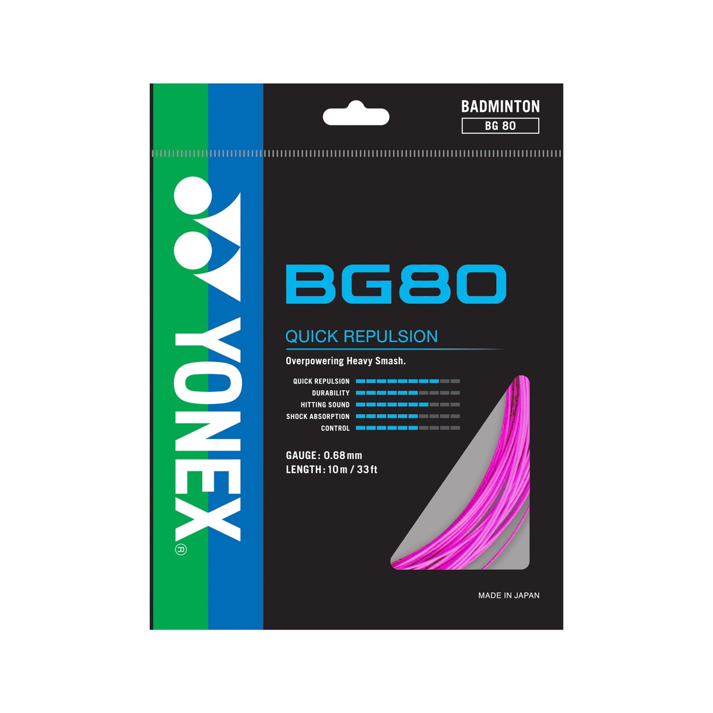 YONEX BADMINTON GUTS #BG-80 BLACK ZZZZ
