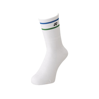 YONEX PERSONAL SPORT CREW SOCKS # 19172AYX WHITE GREEN L