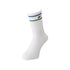 YONEX PERSONAL SPORT CREW SOCKS # 19172AYX WHITE GREEN L