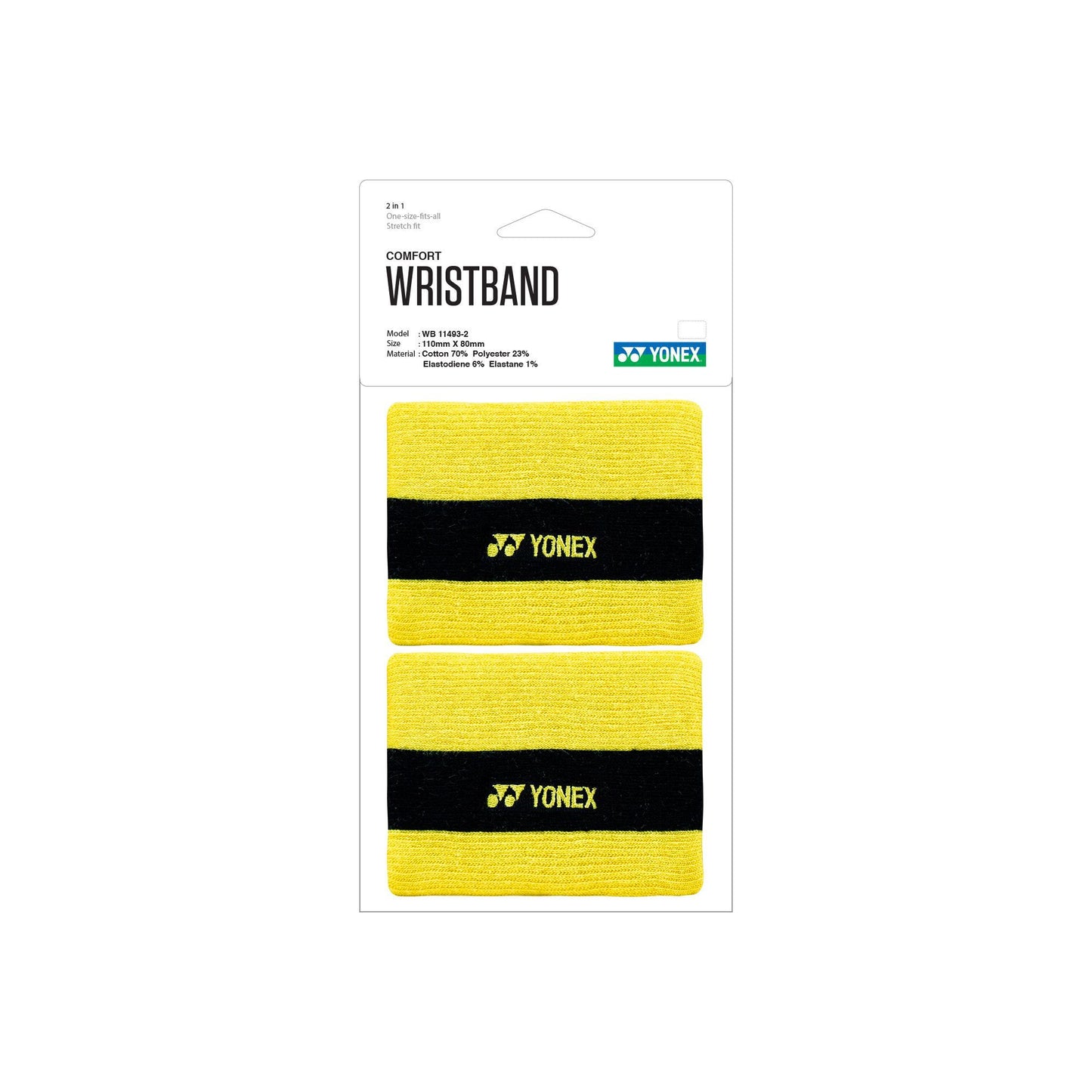 YONEX WRISTBAND # WB 08498-2 BLACK/WHITE 2IN1