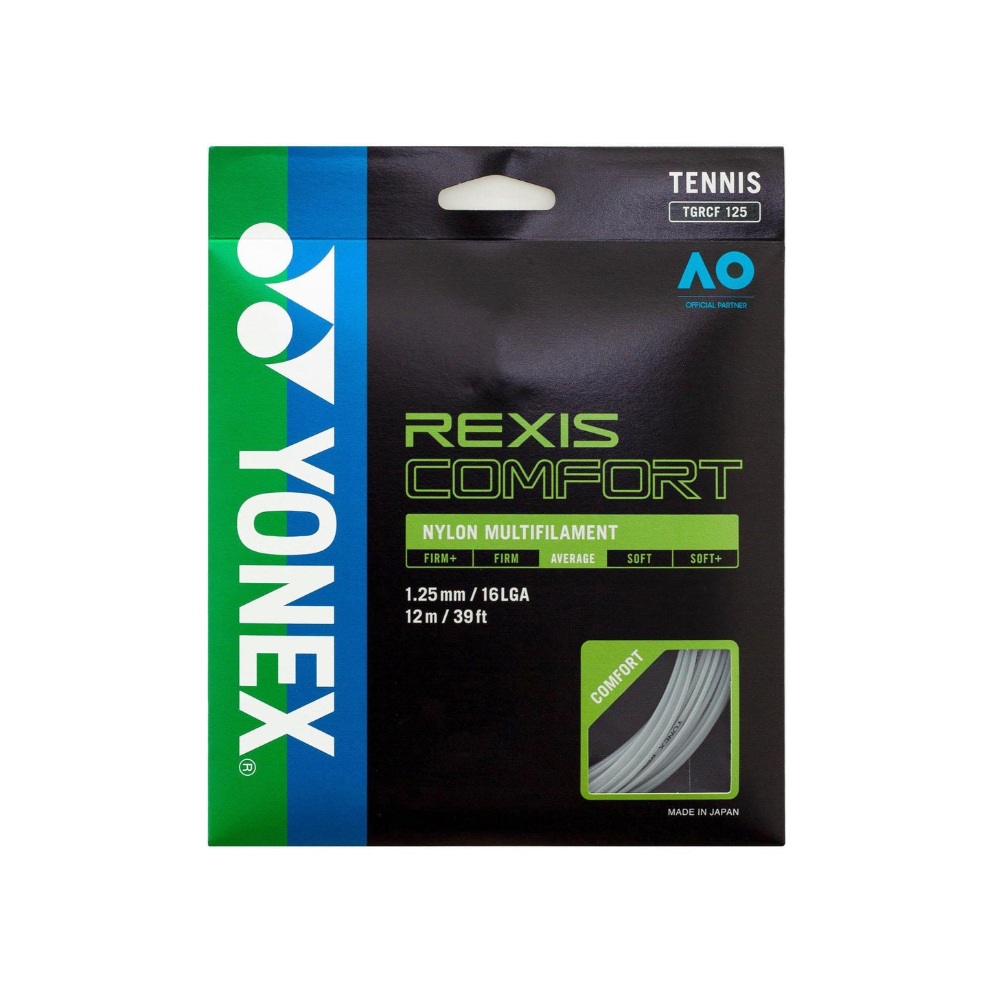 YONEX TENNIS STRING REXIS COMFORT 125 (12M) # TGRCF125YX BLA