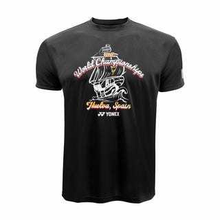 YONEX MEN'S BWF WC 2021 SOUVENIR TSHIRT # YOB21160EX BLACK L