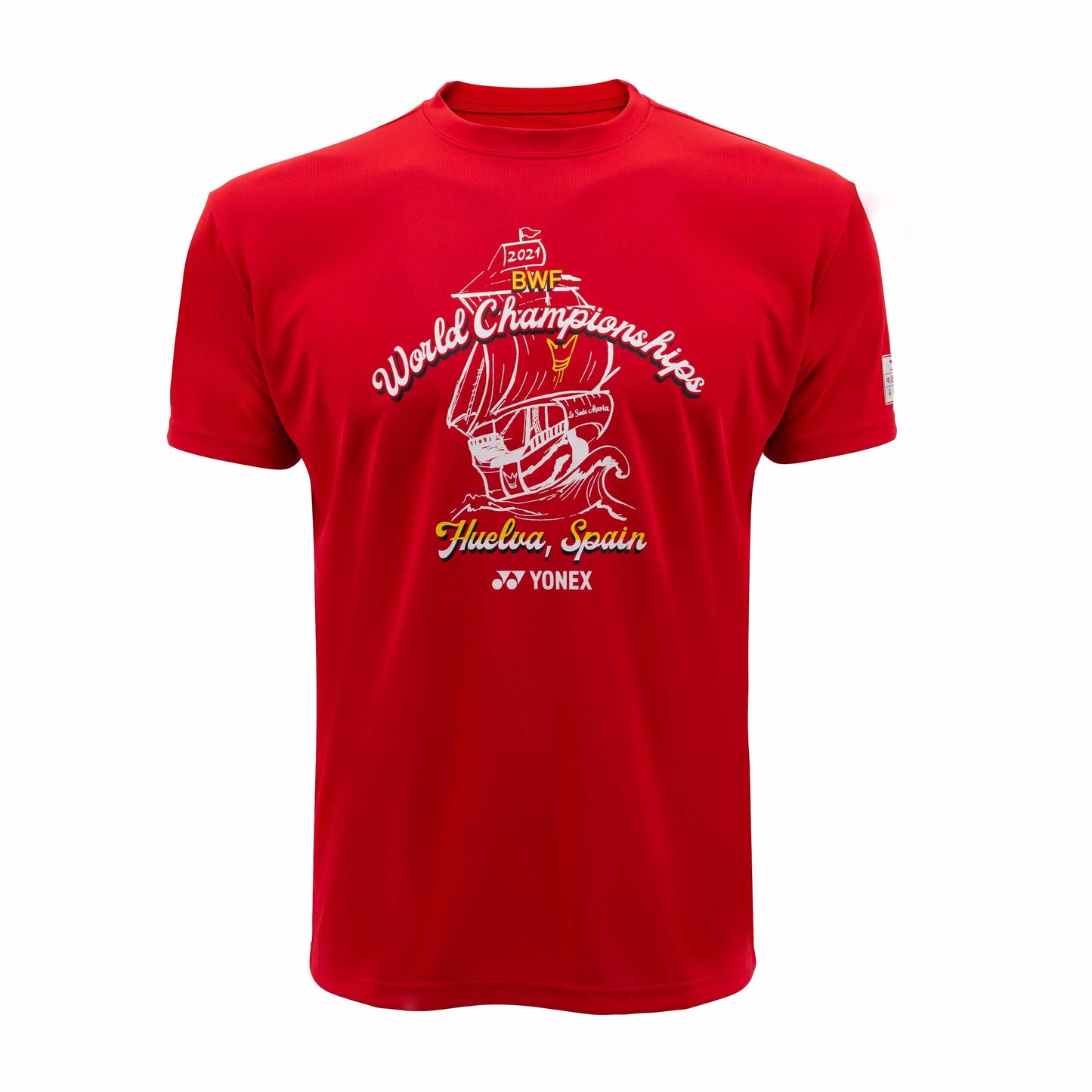 YONEX MEN'S BWF WC 2021 SOUVENIR TSHIRT # YOB21160EX BLACK L