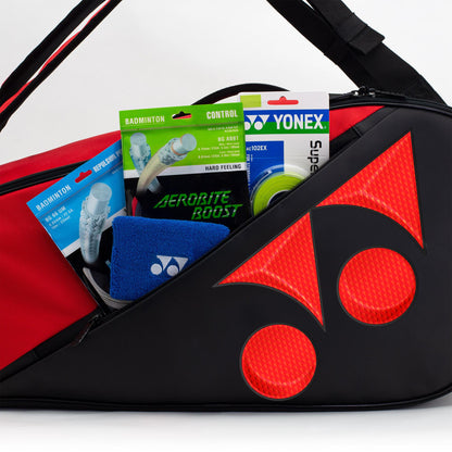 YONEX ACTIVE RACQUET BAG (6 PCS) # BA82226EX BLACK/RED