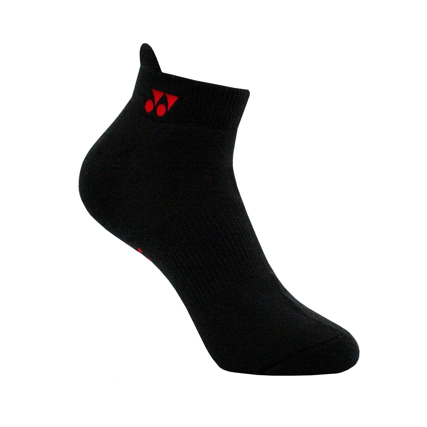 YONEX LADIES SOCKS  # SSMP 0555SW-SR BLACK/FLASH RED 1IN1
