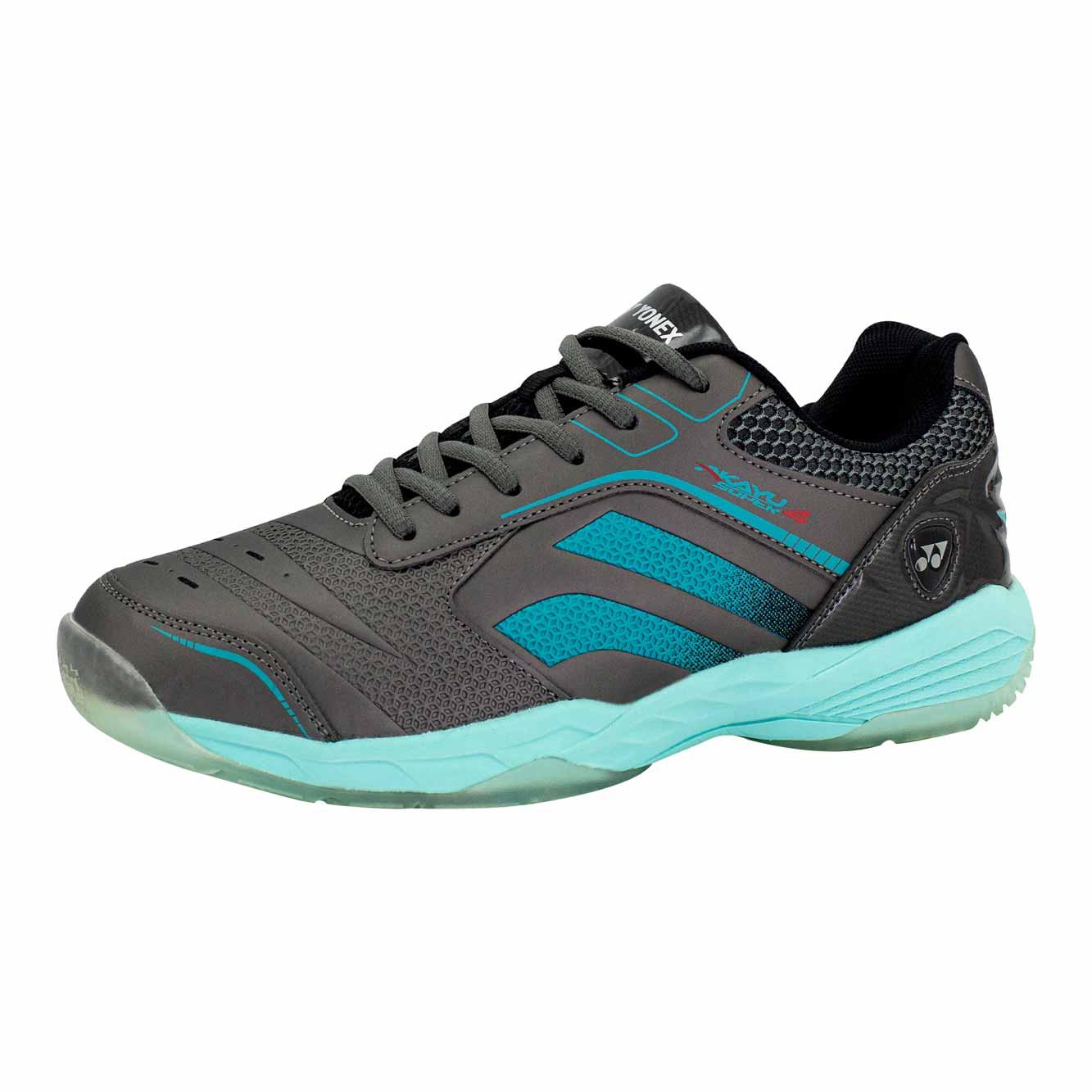 YONEX MENS BADMINTON SHOES # AKAYU SUPER 4 BLACK/BRIGHT RED