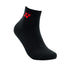 YONEX LADIES SOCKS # SSMP 1255SW-SR BLACK/FLASH RED 1IN1