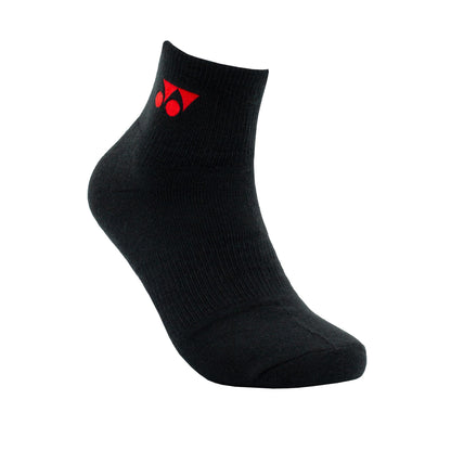 YONEX MEN'S SOCKS # SSMP 1255SM-SR BLACK/BRIGHT ORANGE 1IN1