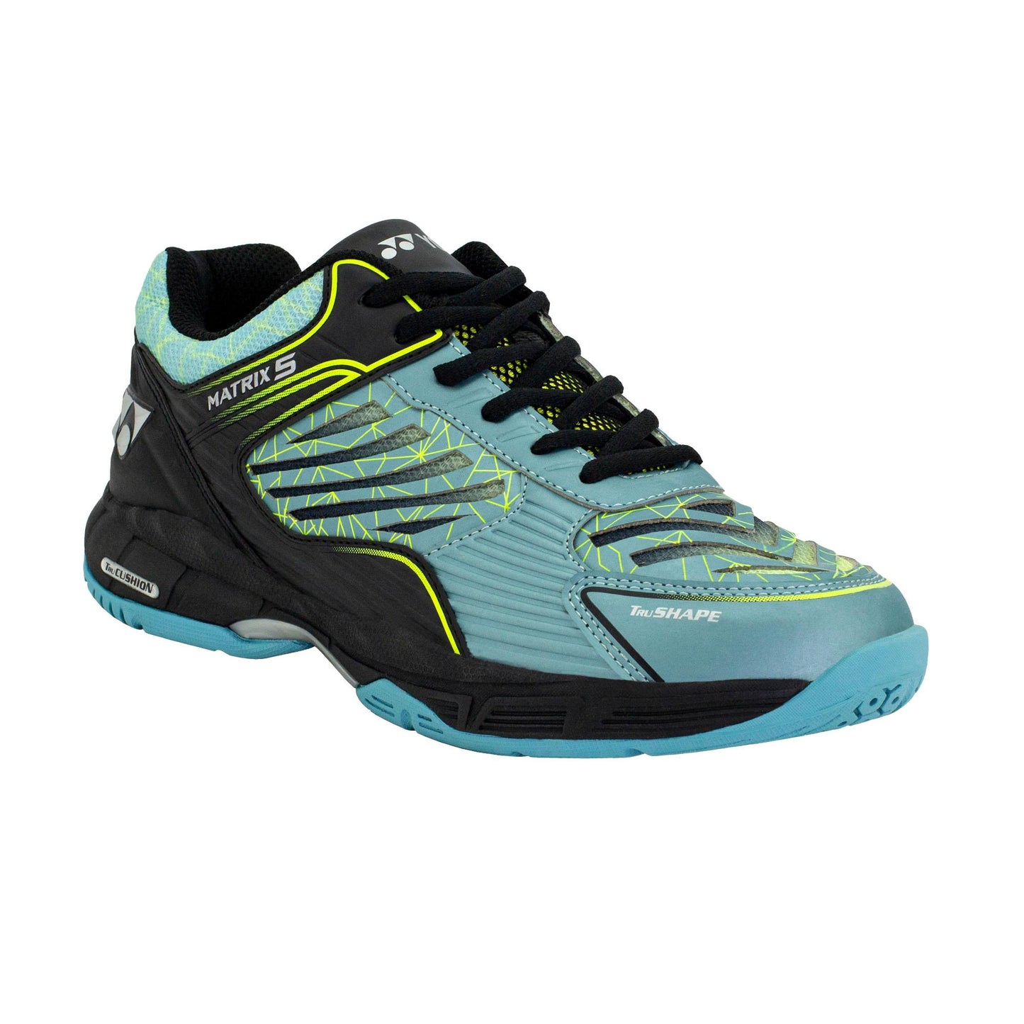 YONEX MENS BADMINTON SHOES # MATRIX-5 BLACK / SAPPHIRE BLUE/