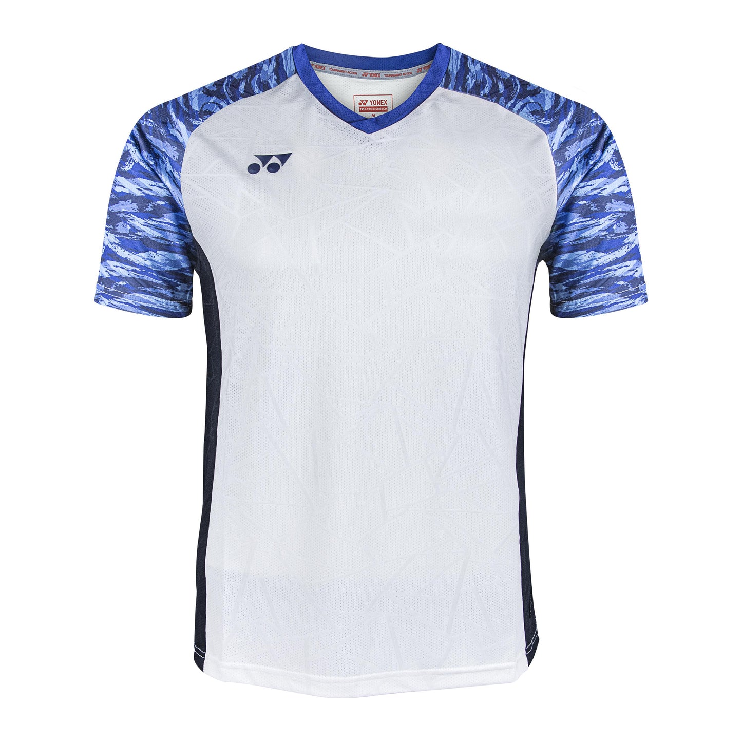 YY MENS V- SHIRT # VM-S092-2322-AW22-S HOT CORAL/JET BLACK 2