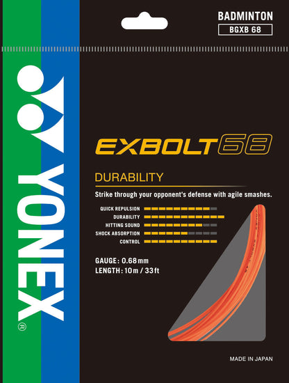 YONEX BADMINTON STRING EX-68 DURABILITY & SMASH # BGXB68-2 B