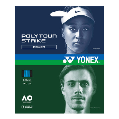 TENNIS STRING - POLYTOUR STRIKE  125 # PTGST125 BLUE 12M
