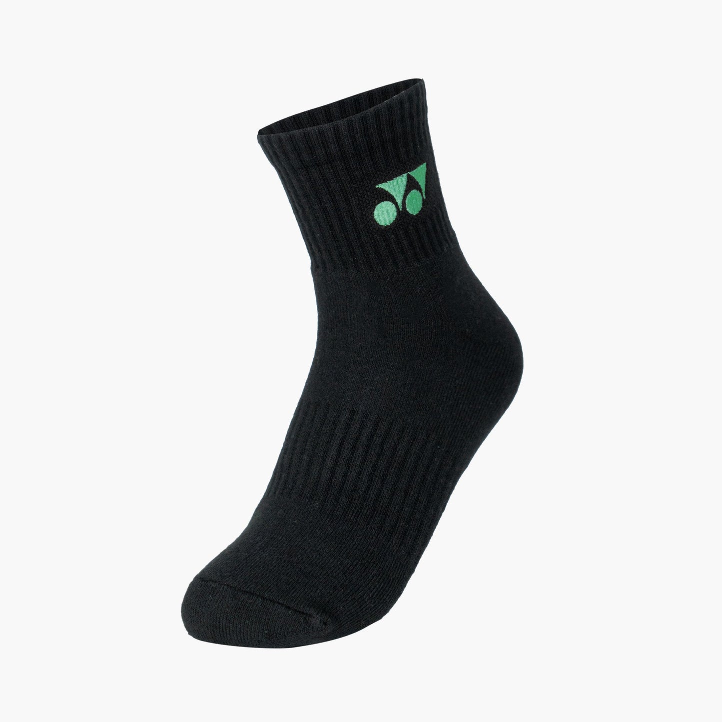 YONEX LADIE'S SOCKS 1/2 REGULAR #SSL-1055-MP8-SR BLACK GREEN