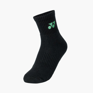 YONEX MEN'S SOCKS 1/2 REGULAR #SSM-1055-MP8-SR BLACK GREEN Z