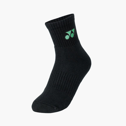 YONEX MEN'S SOCKS 1/2 REGULAR #SSM-1055-MP8-SR BLACK GREEN Z