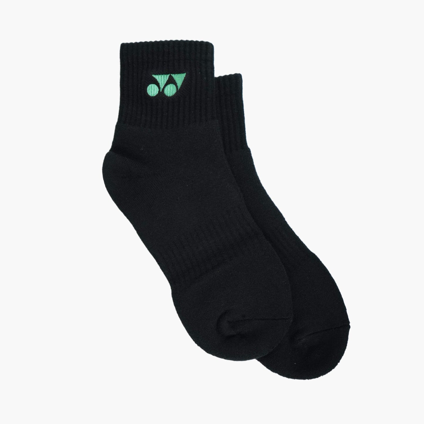 YONEX MEN'S SOCKS 1/2 REGULAR #SSM-1055-MP8-SR BLACK GREEN Z
